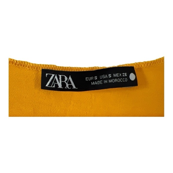 Zara Women's Yellow Tie-Front Top - Picture 3 of 3